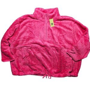 All in motion pink half zip-up fleece